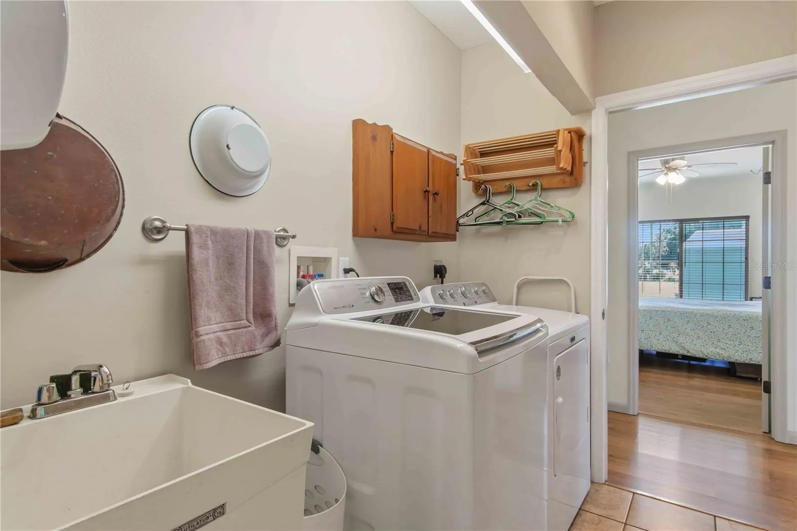 Primary bathroom / washer &amp; dryer