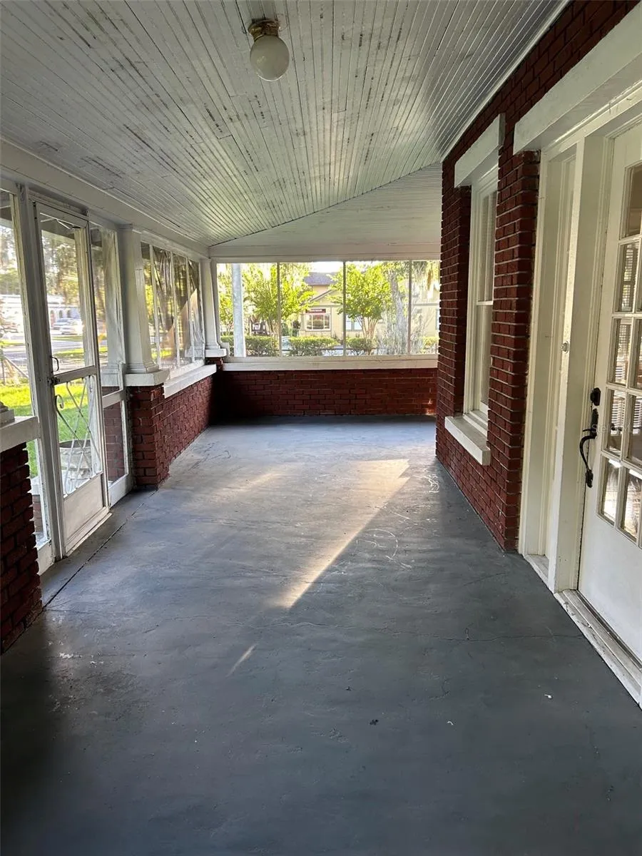 Screened front porch