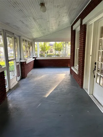 Screened front porch