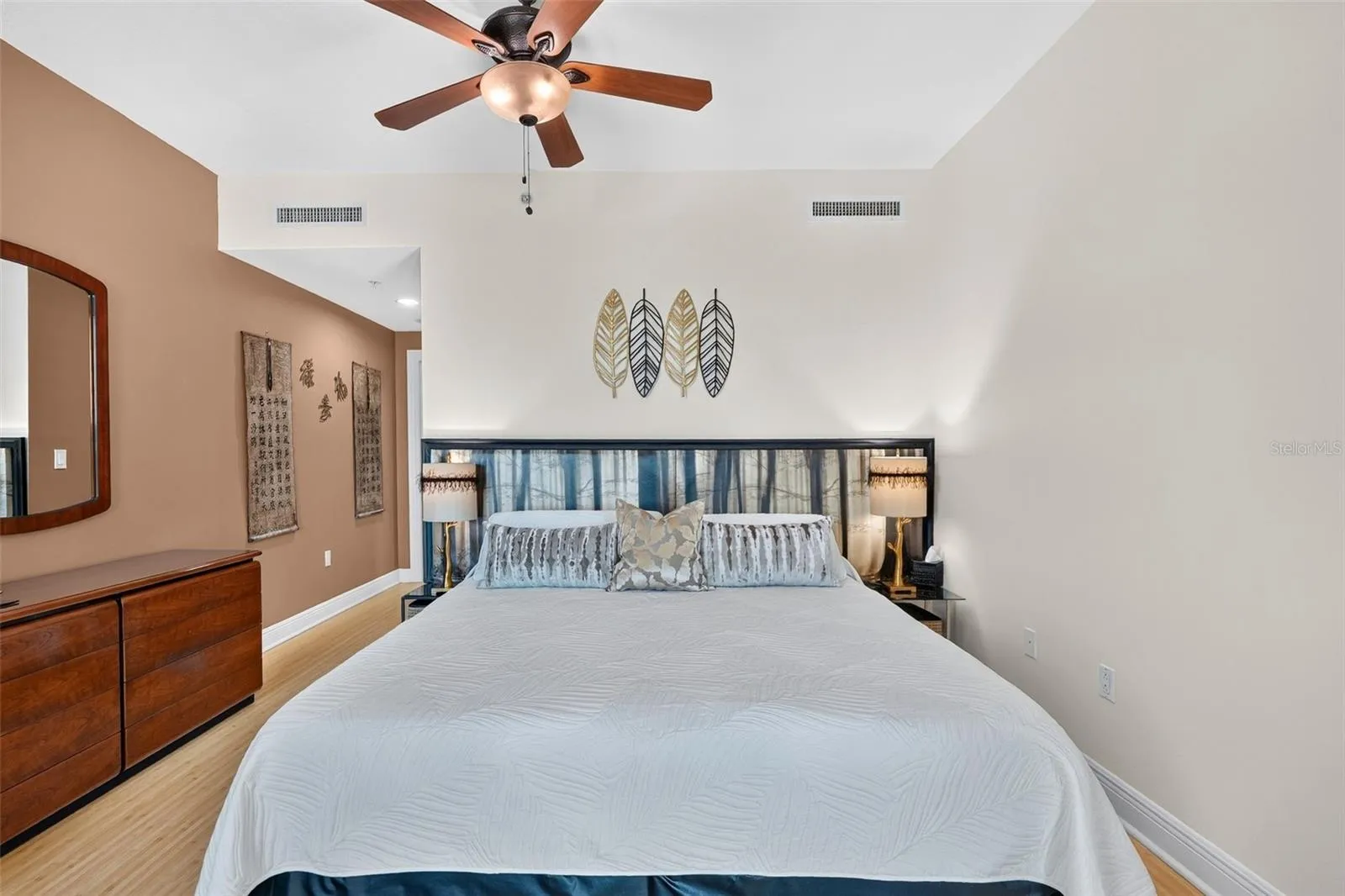 Primary Bedroom w/King California Electric Dual Framed Bed