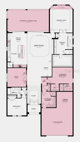Additional Highlights Include: tray ceilings, double pocket doors at study, 8' interior doors, outdoor kitchen rough-in, and whole house impact windows.