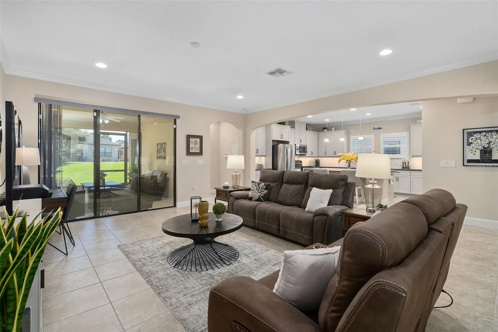 Family Room with the Kitchen in the background