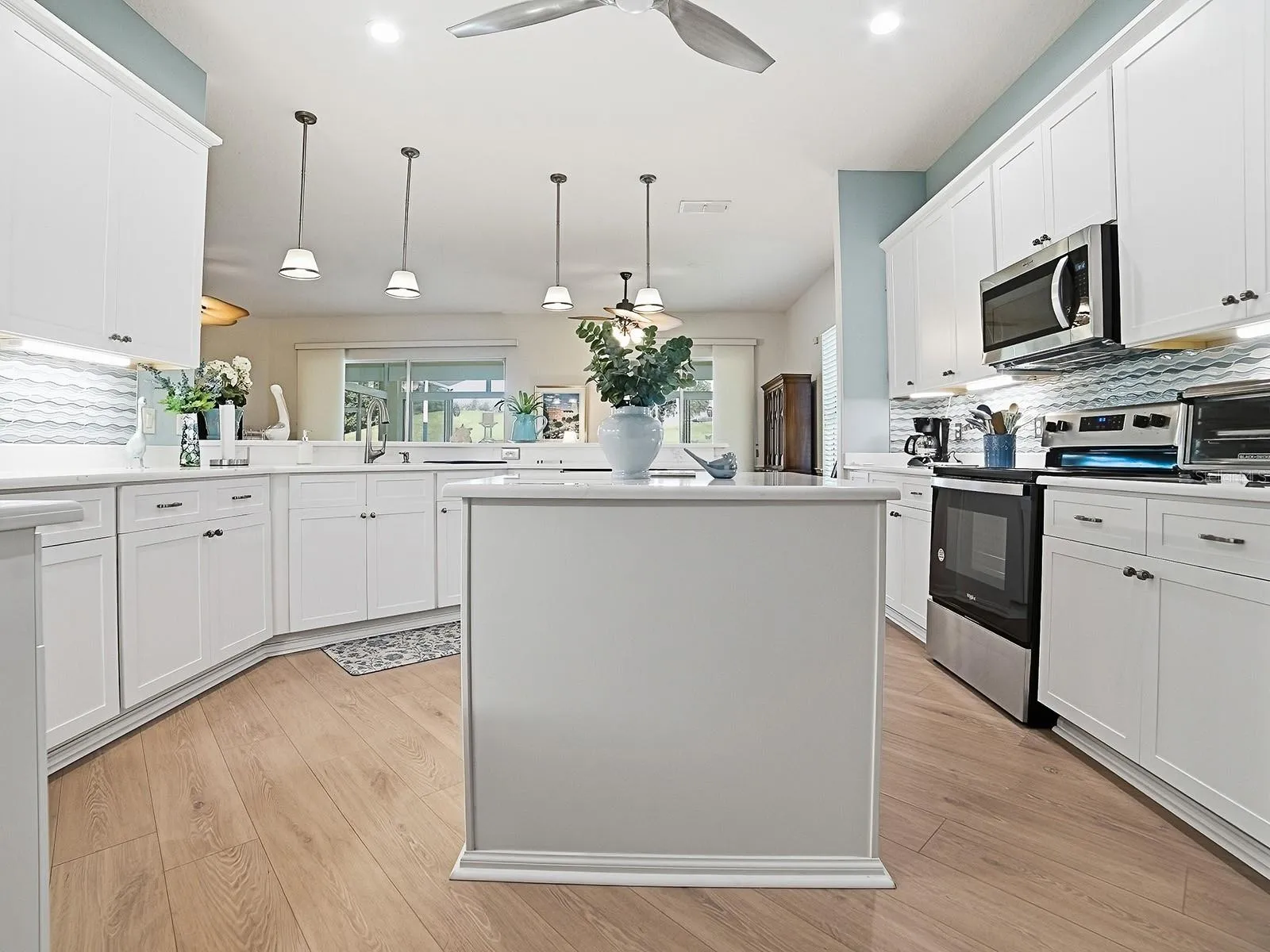 Open kitchen.