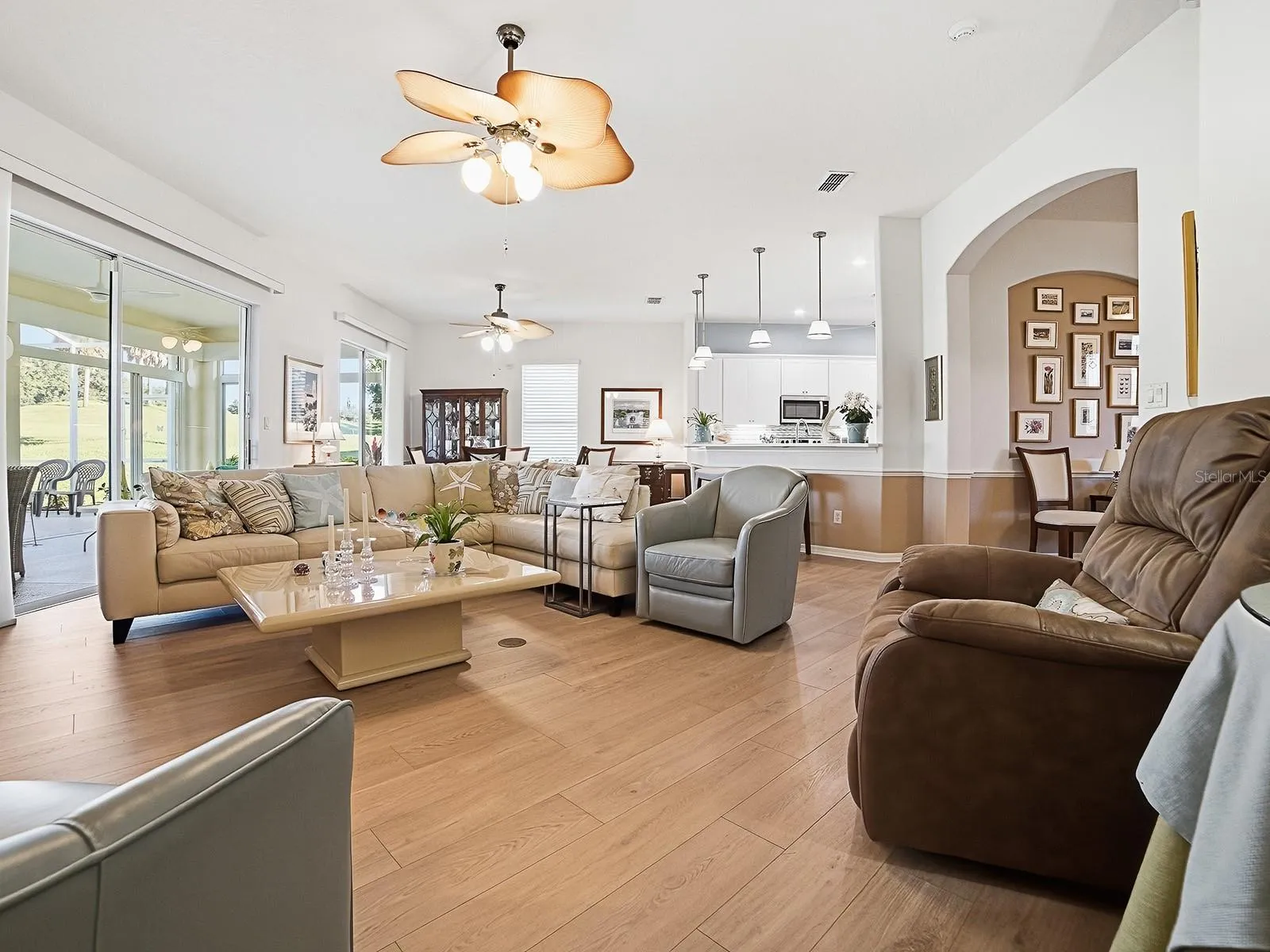 Great room looking into kitchen