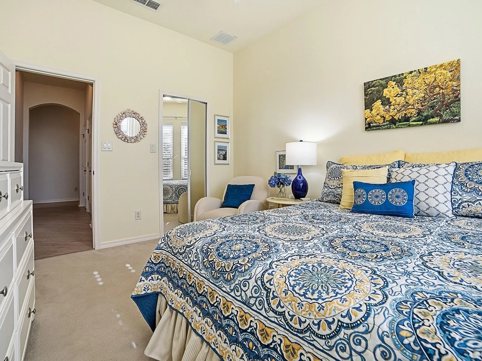 Guest Bedroom with walk in closet