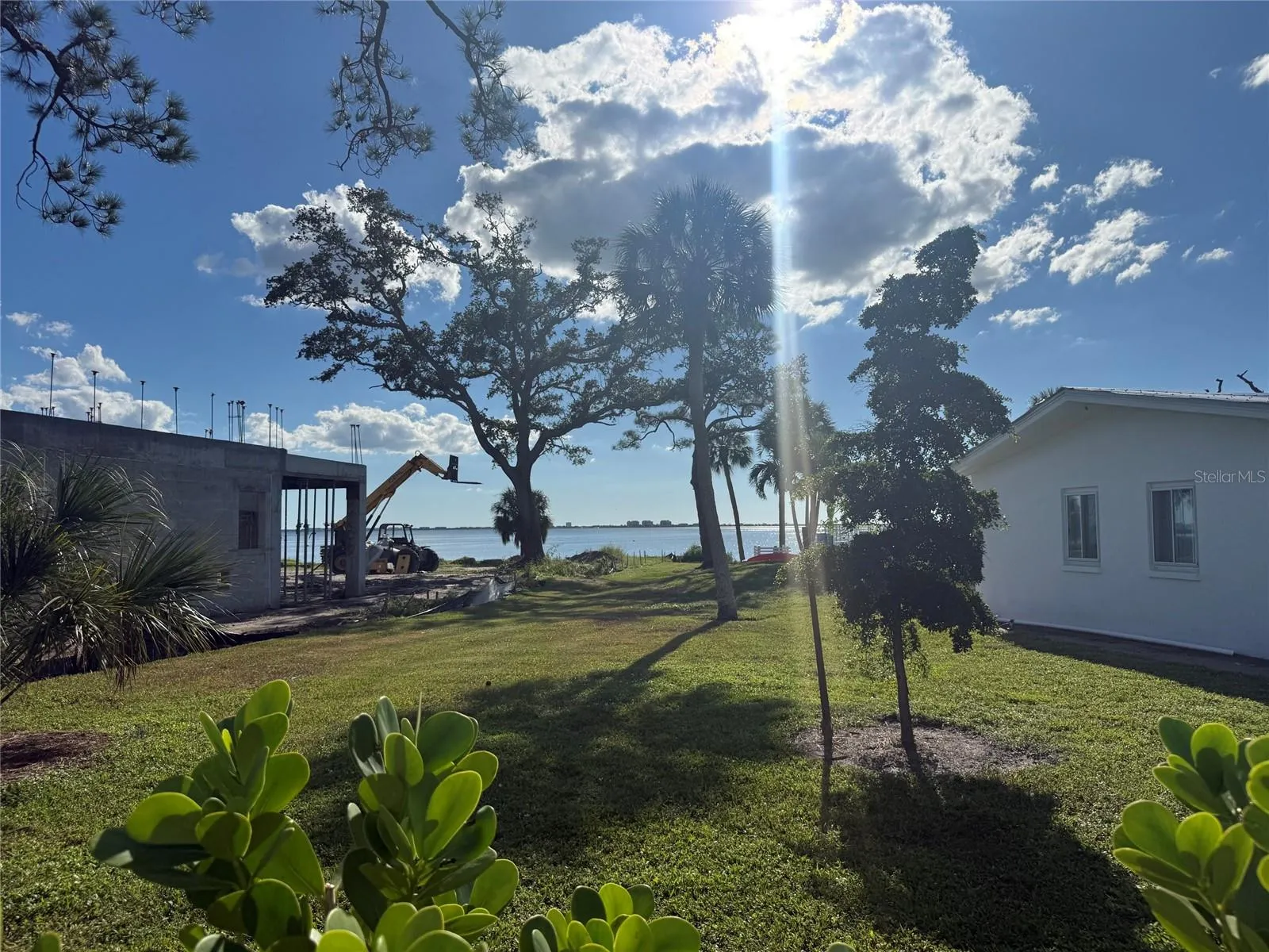 Bayview from the west or backside of the lot.