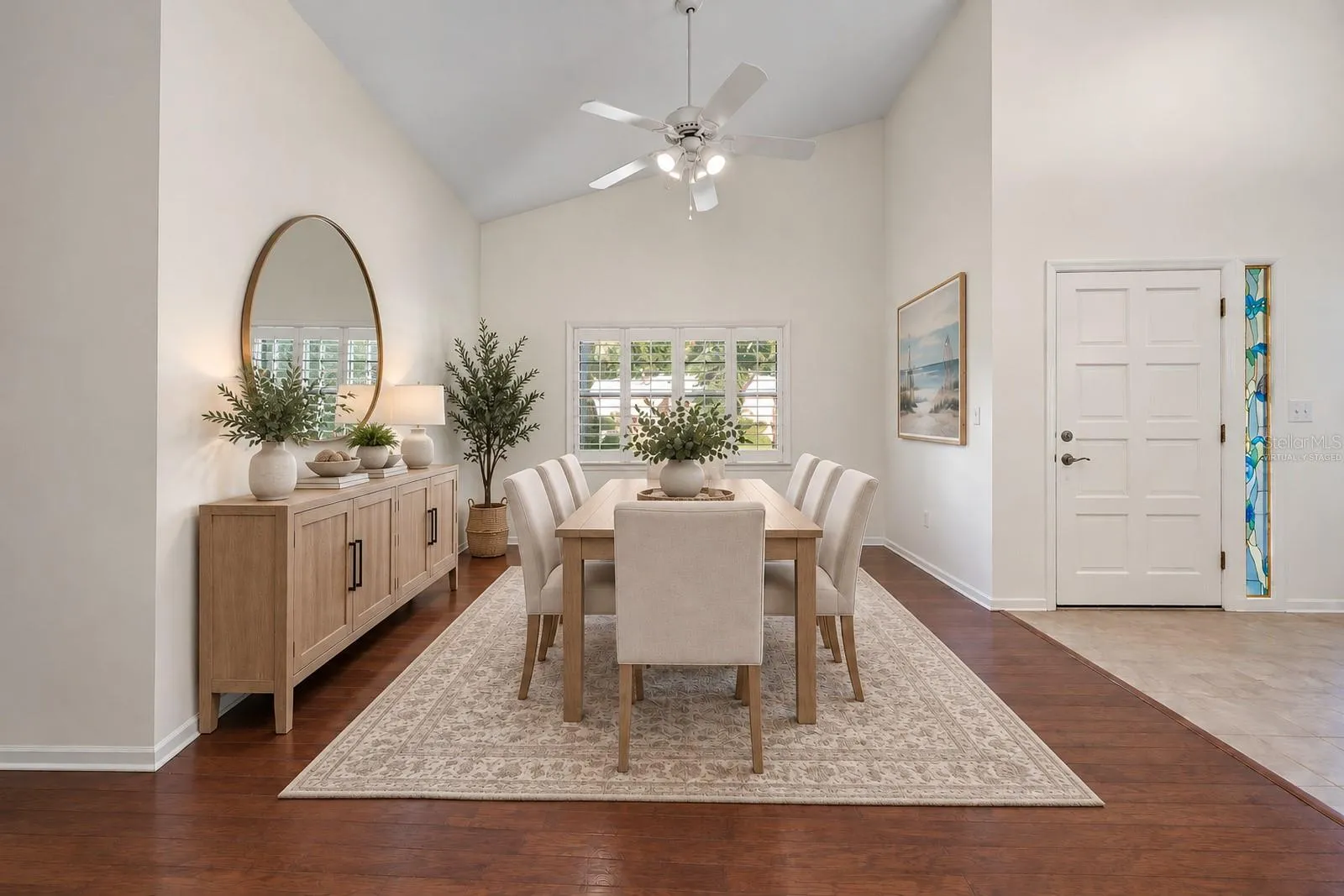 Virtually staged Formal dining room