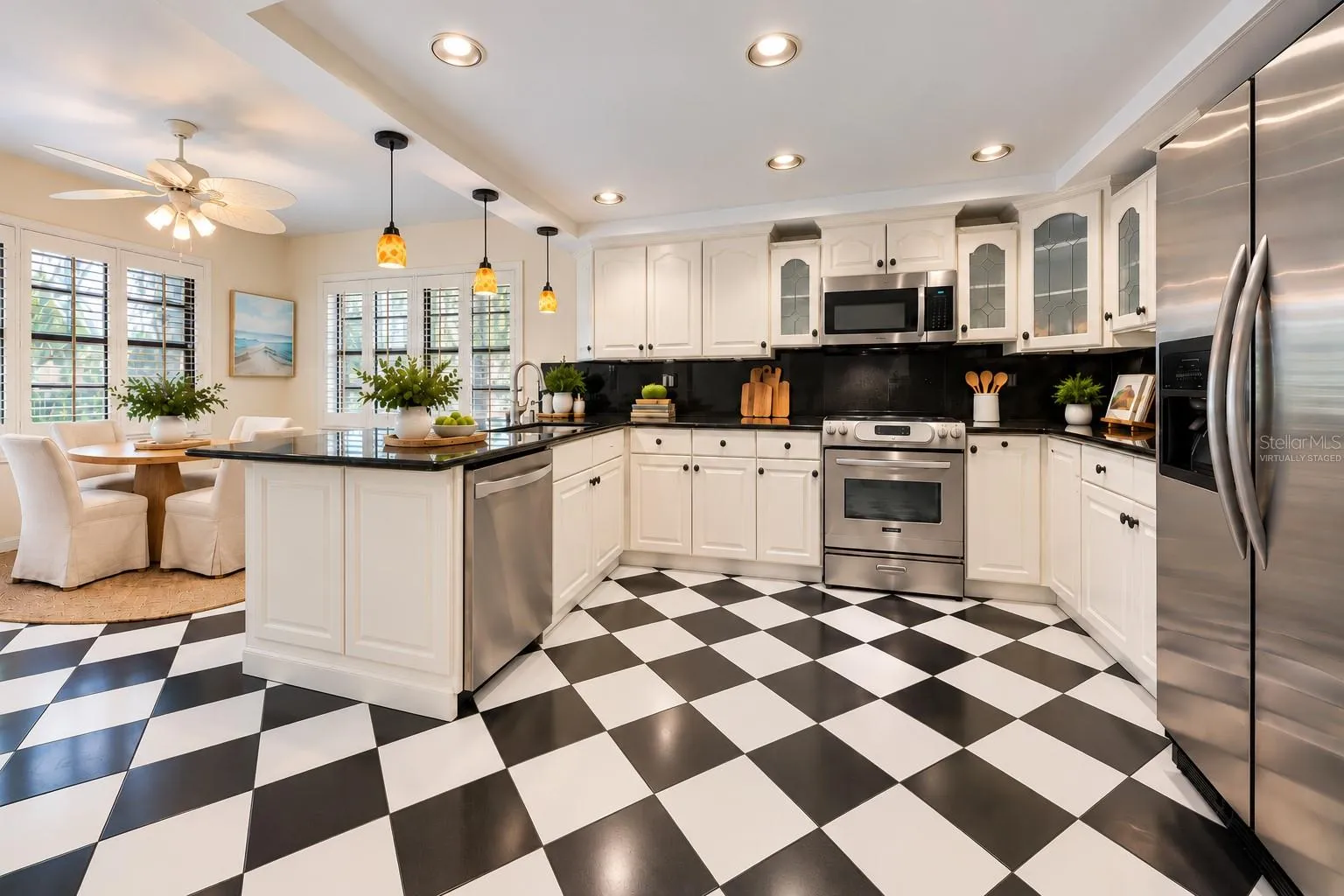 virtually staged kitchen