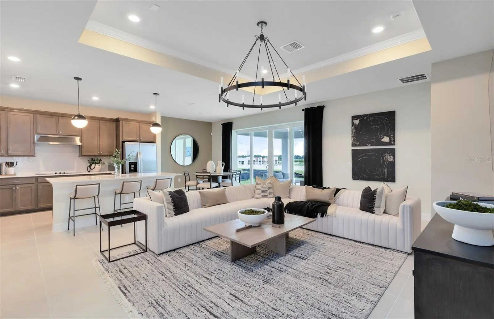 Model Home Design Only. Pictures and furnishings are for illustrative purposes only. Elevations, colors and options may vary. Furniture is for model home staging only.