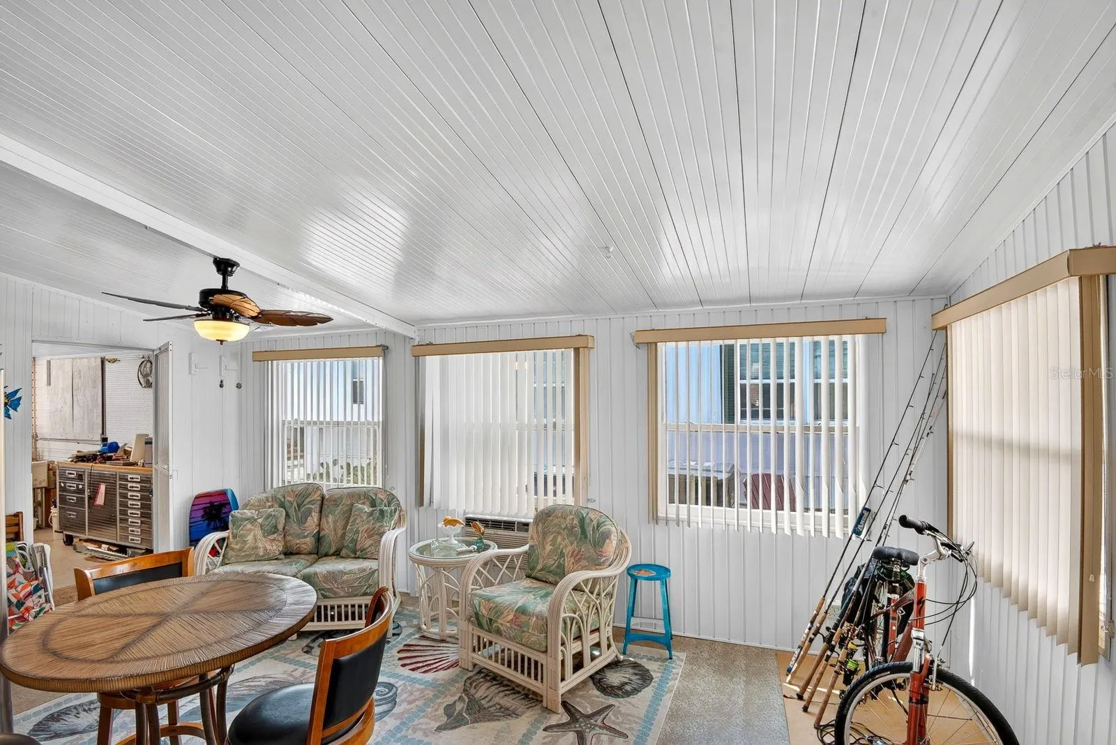 Enclosed Living area facing west