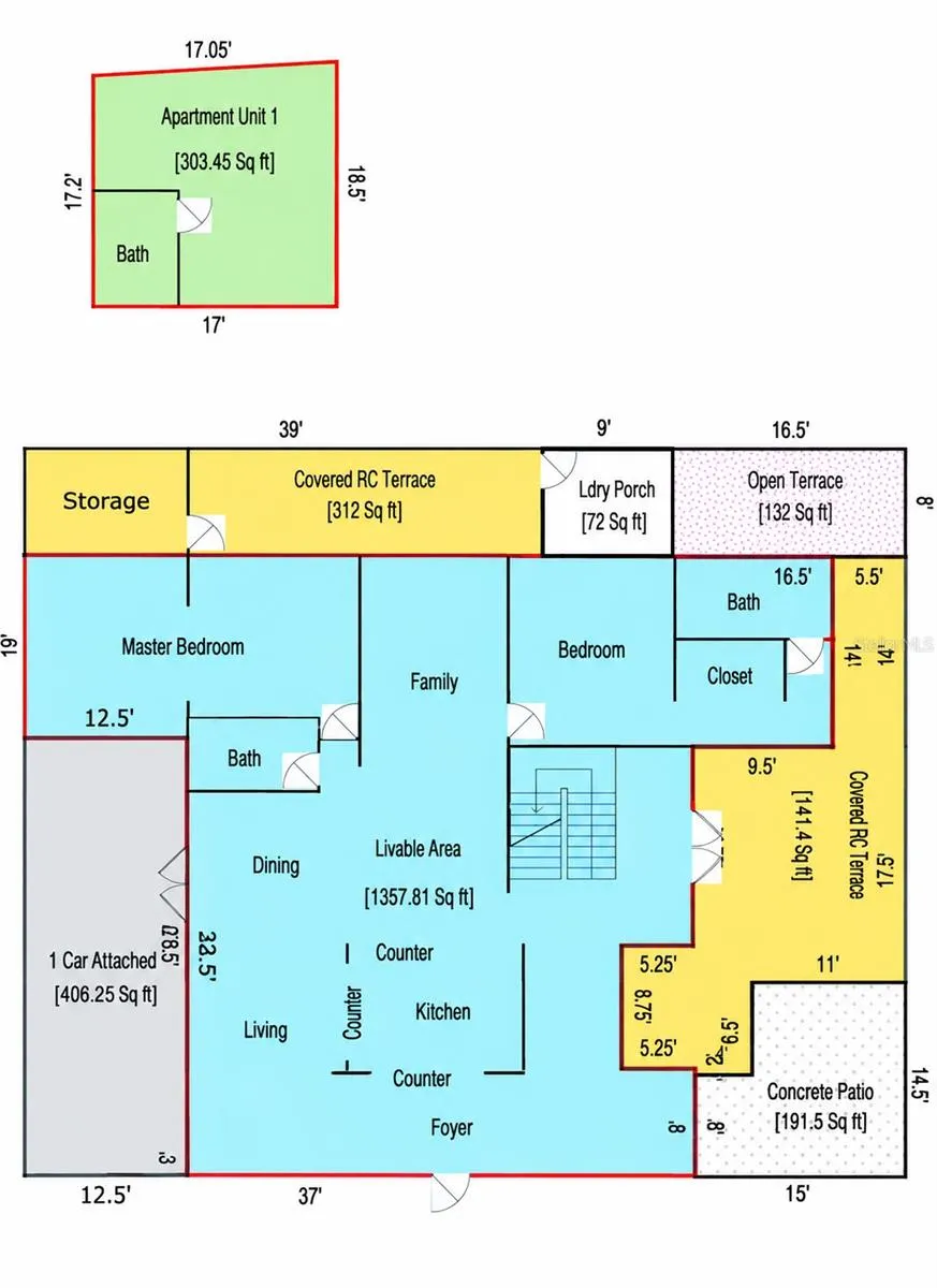 First Floor Plan & Detached Studio