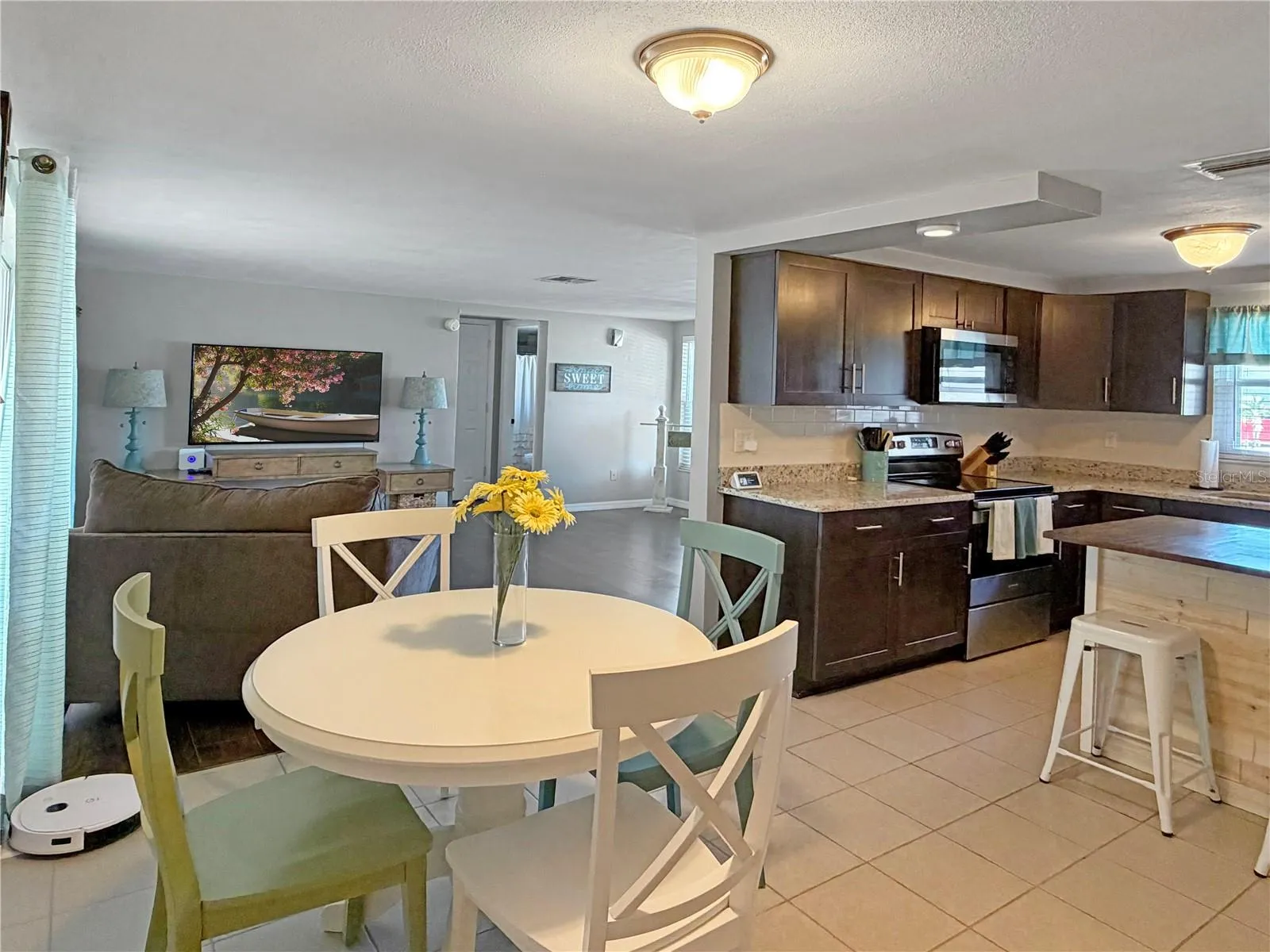 Dining, Kitchen, Living