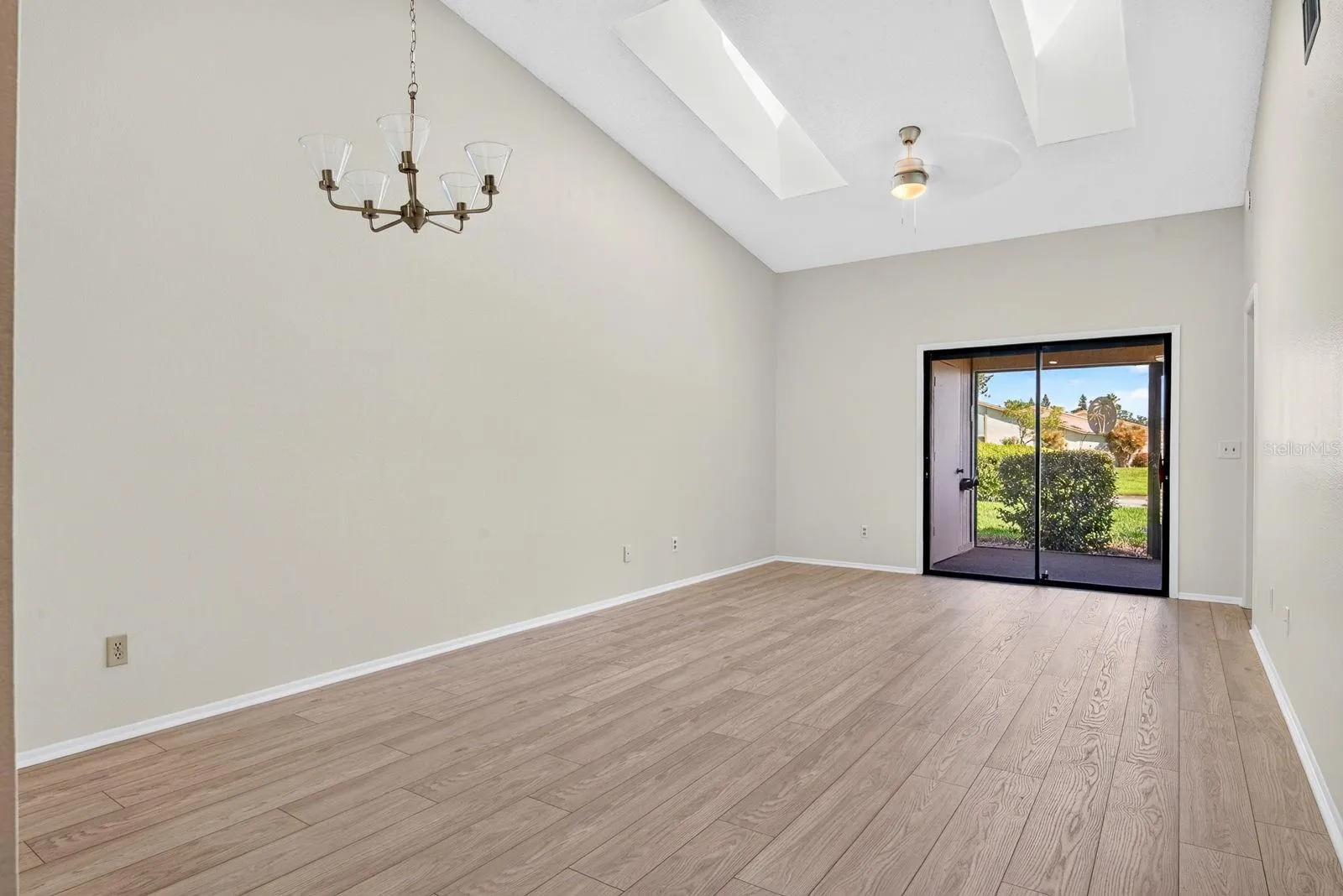 Another view of dining and living area