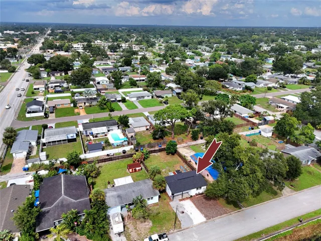 Aerial view of the property