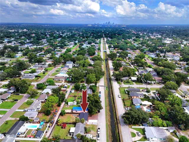 View of downtown St Petersburg in the distance