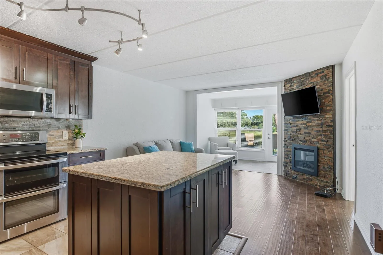 Kitchen flows into family room