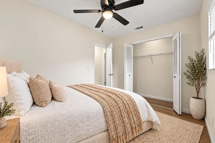 virtually staged/ bedroom