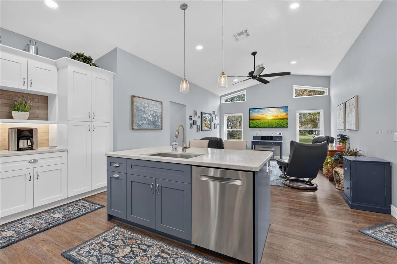 Coffee bar and Pantry with Pull Out Drawers