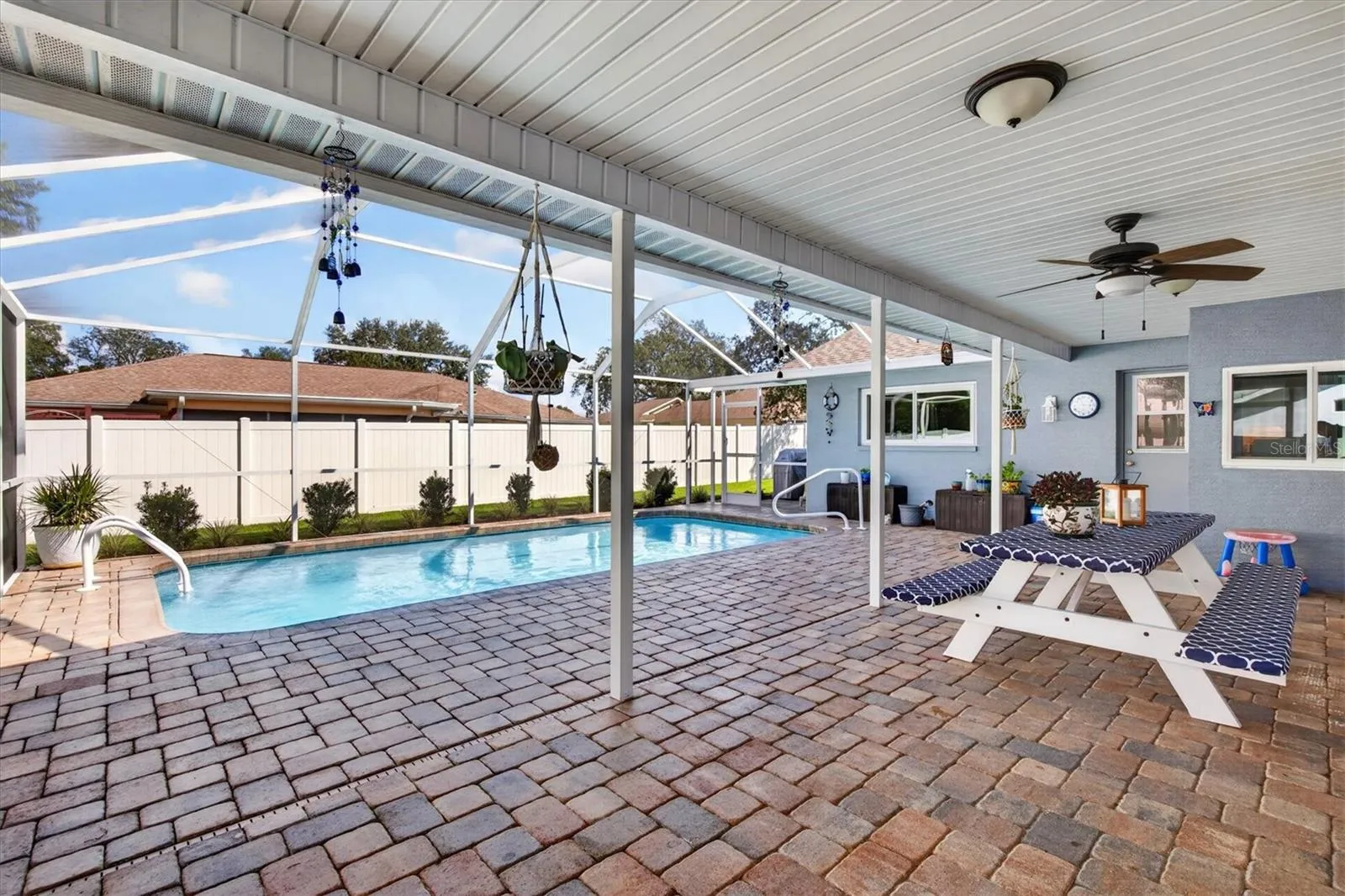 Paved Pool Area & Covered Lanai
