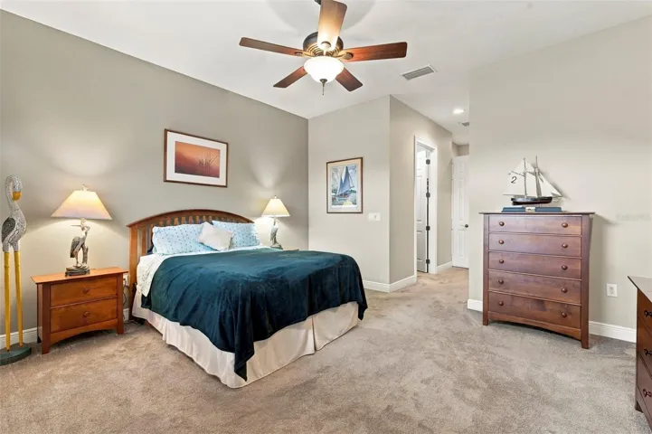 Primary Bedroom with En-Suite Bathroom, His & Her Walk-in Closets, Double sinks with Granite countertops, jacuzzi tub, separate shower