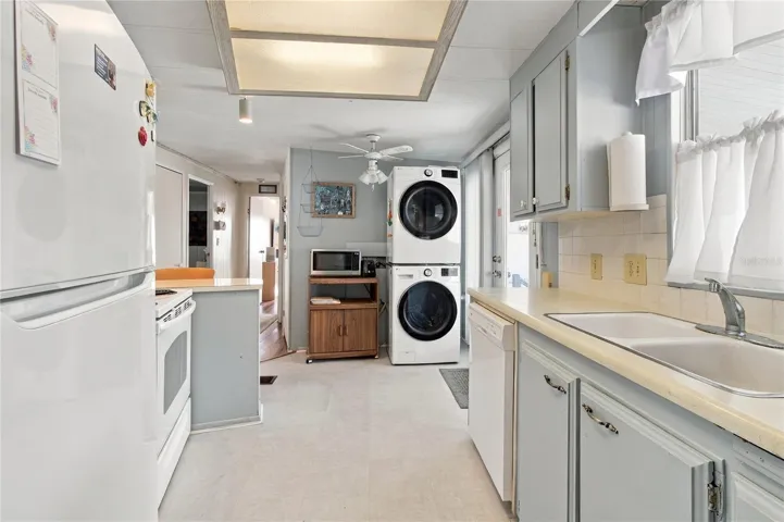 Washer and Dryer are in Kitchen.