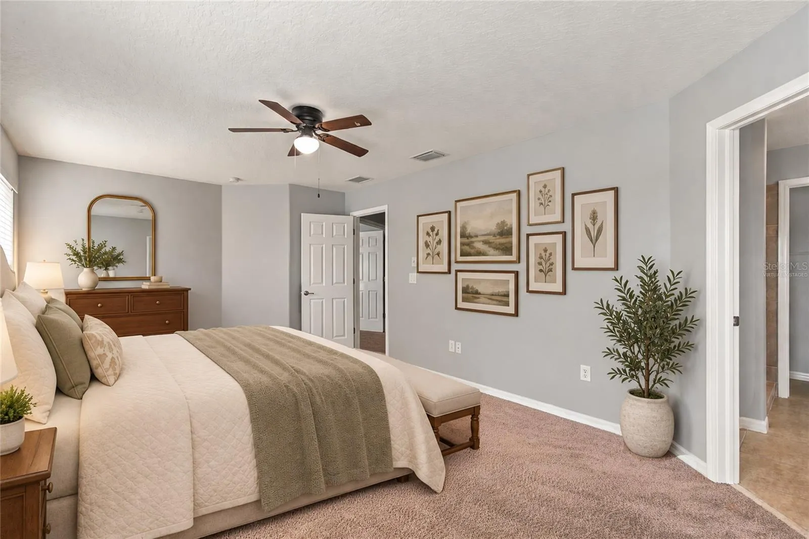 Primary Bedroom Virtually Staged