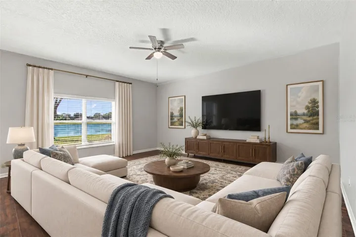 Virtually Staged Family Room