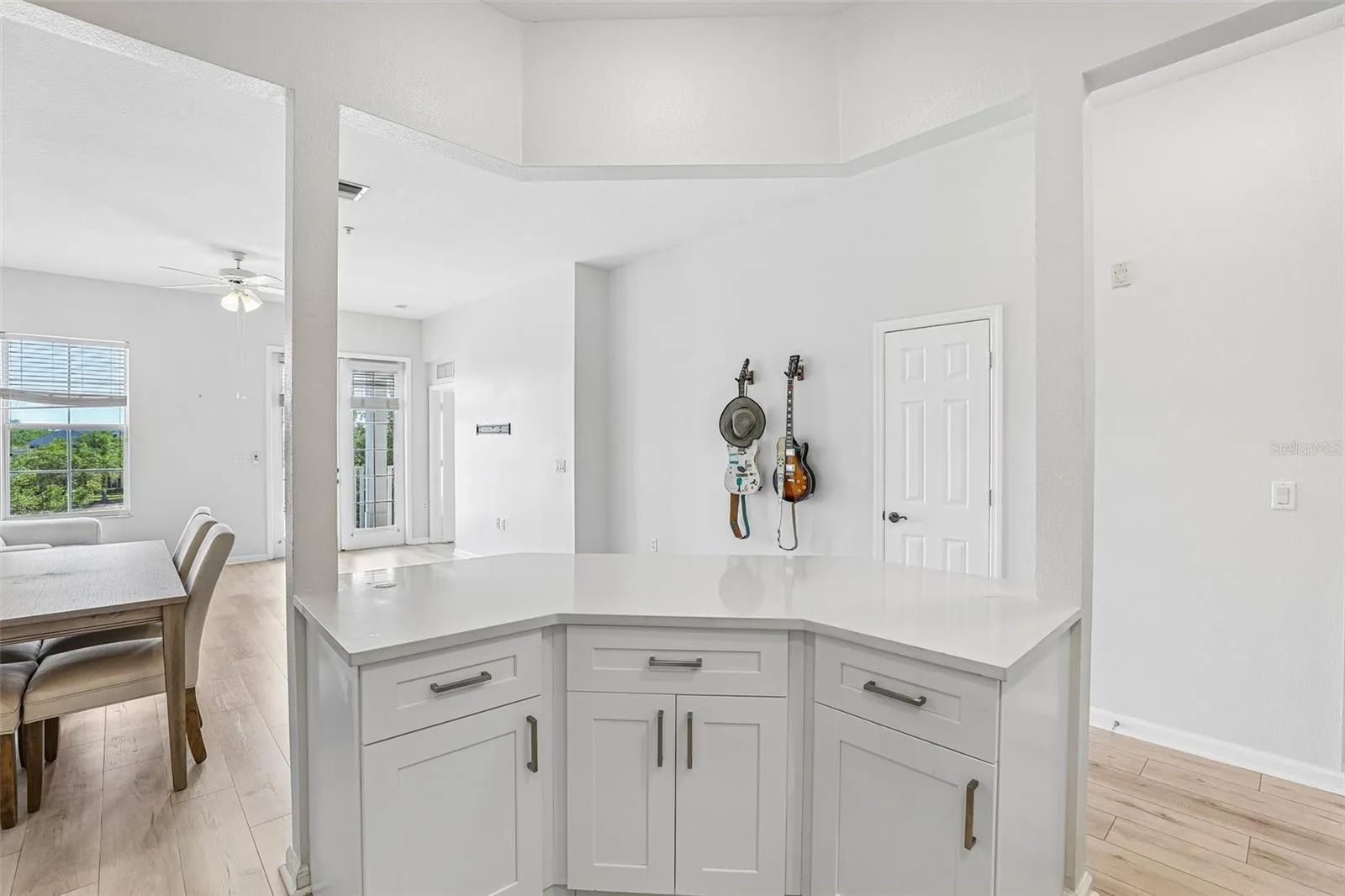 Kitchen island with pop up charging stations