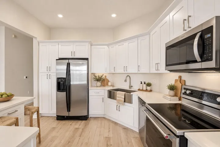 Virtually staged kitchen