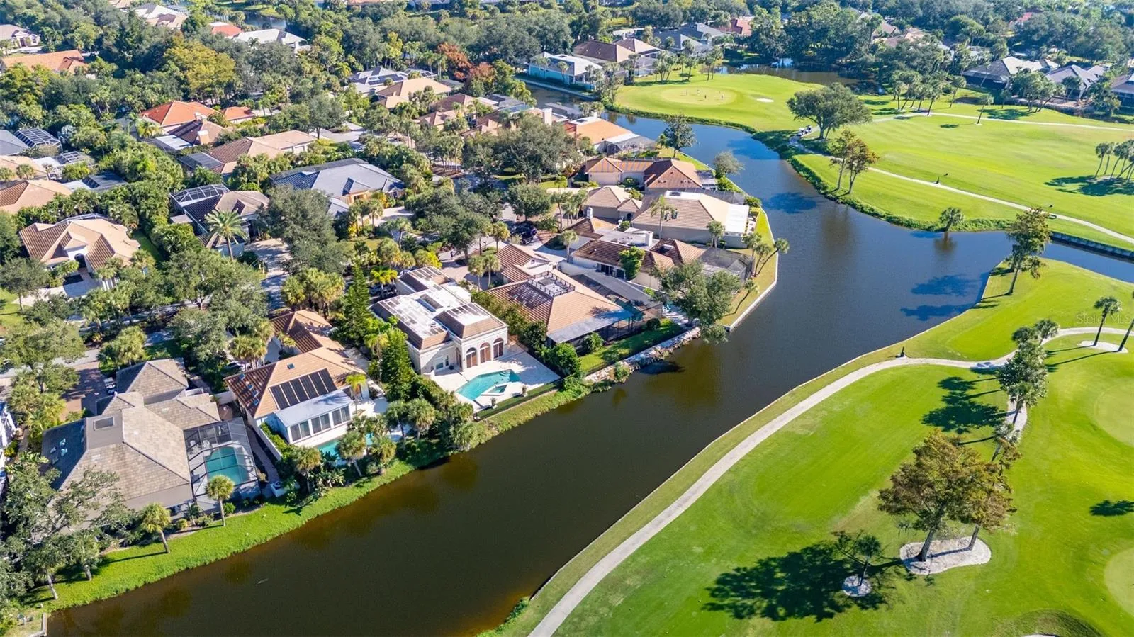 aerial of golf course