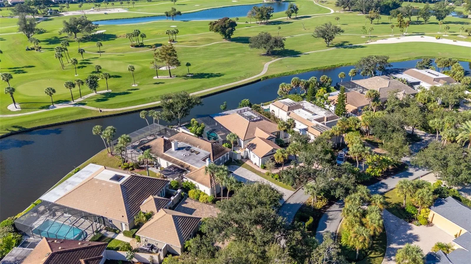 aerial of golf course