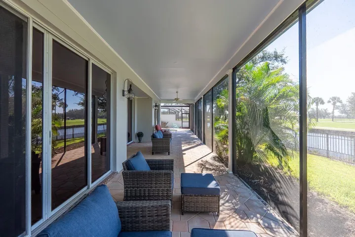 back covered patio just outside primary bedroom door