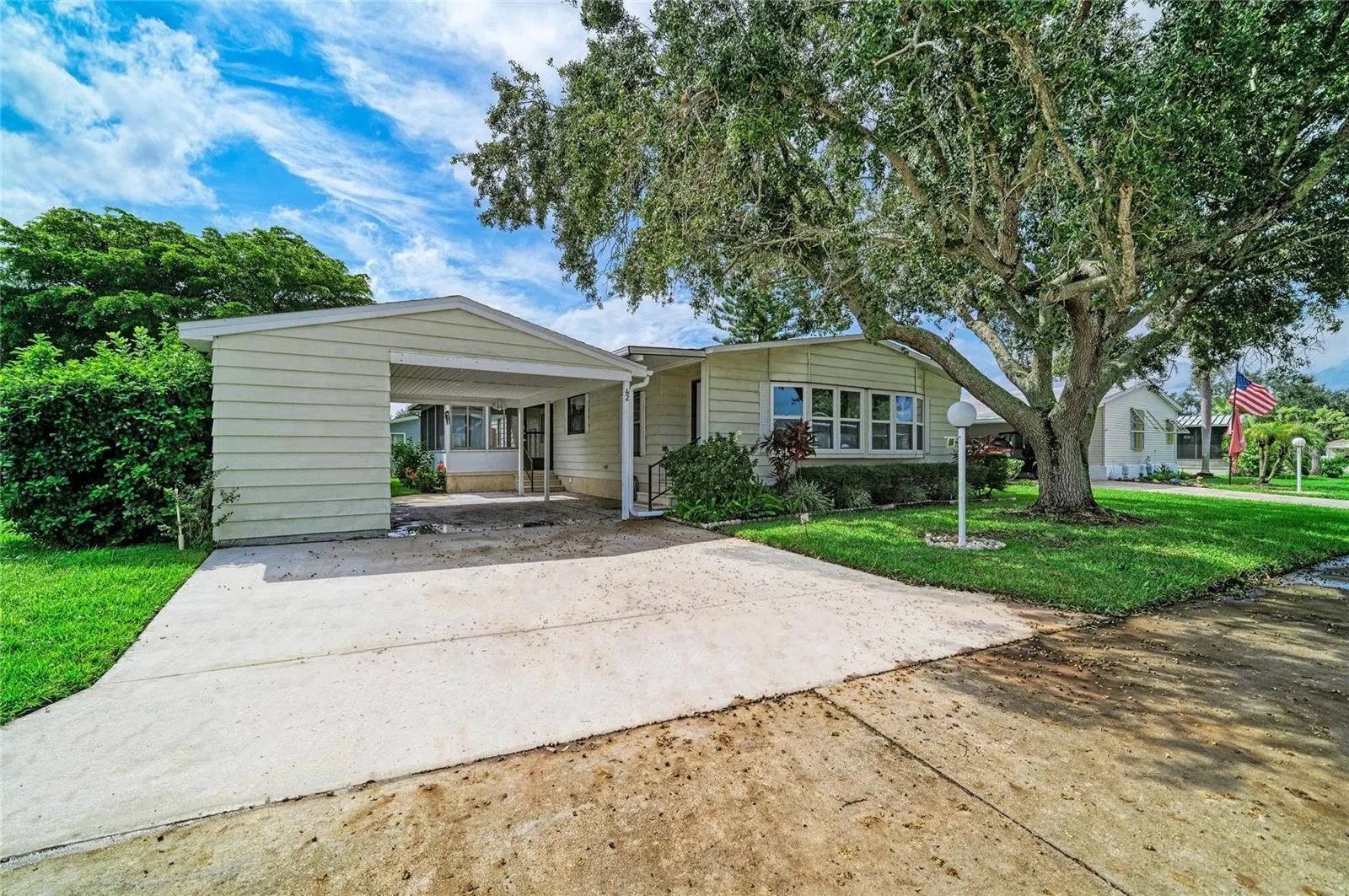 Extra wide driveway for 2 cars