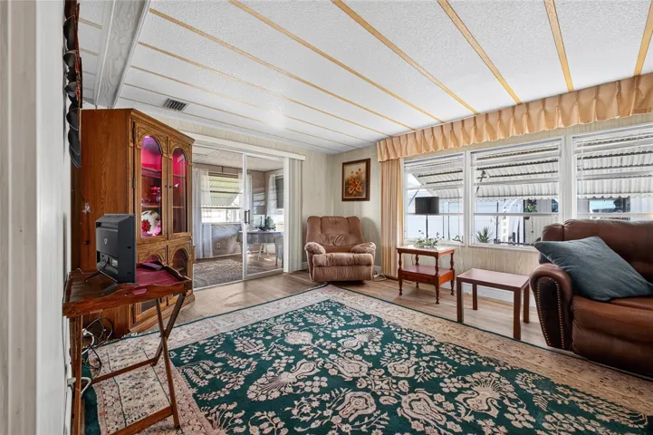 Sliding glass doors from Florida Room
