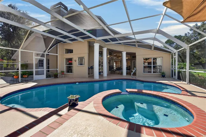 Pool deck and covered patio