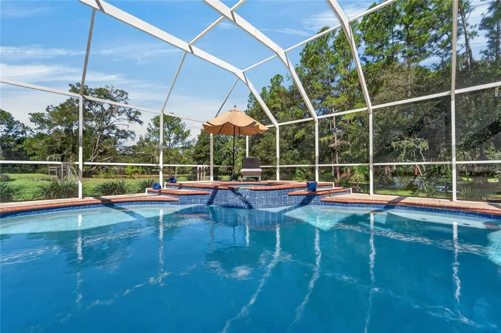 Large screened in pool