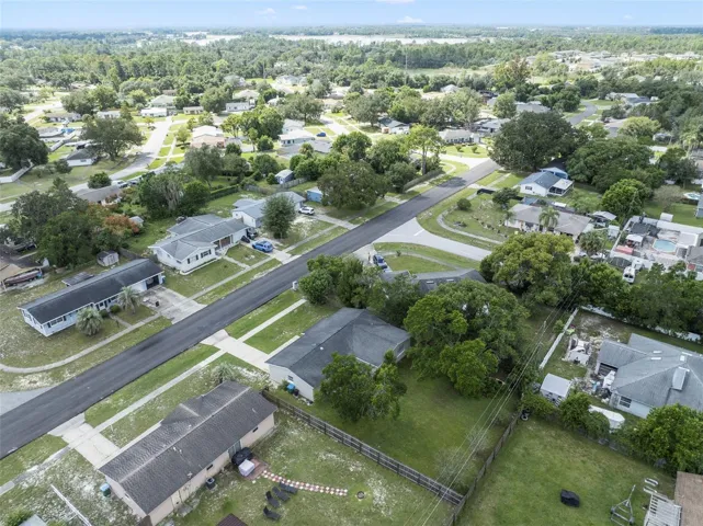 Drone shot of the yard