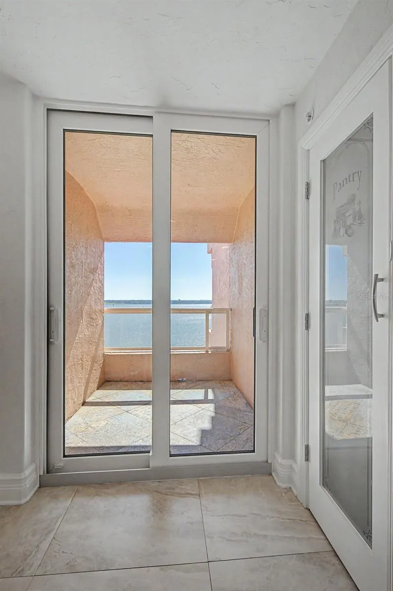 Intimate balcony off the eat-in Kitchen area