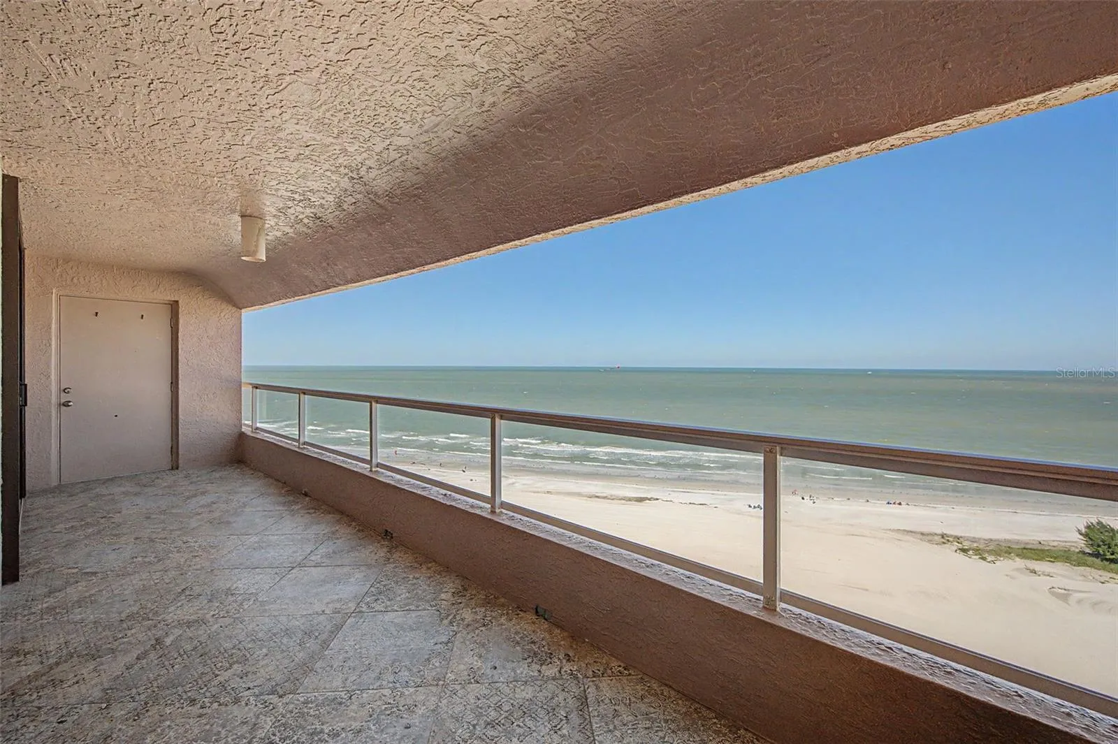 Step out onto the balcony from the Living area