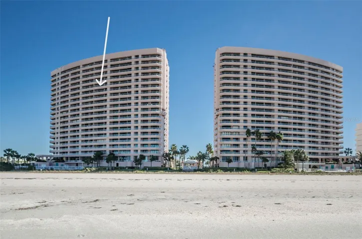 Directly on the Sand of Sand Key!  Your piece of Pure Paradise!