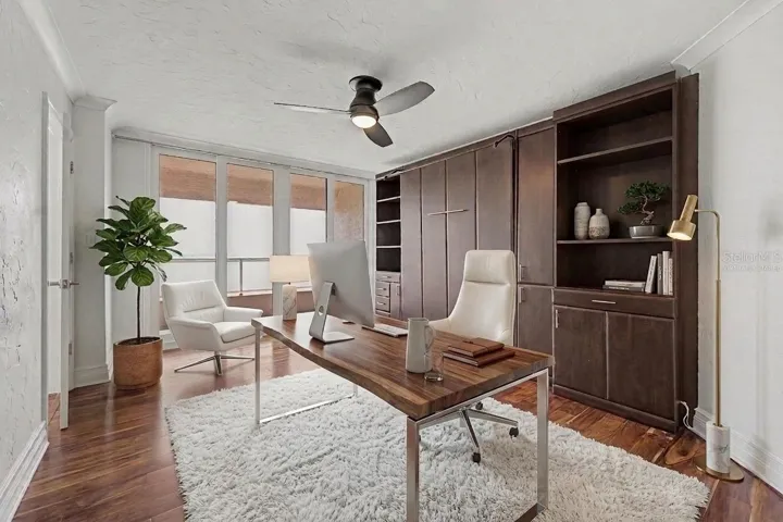 Virtually staged second bedroom
