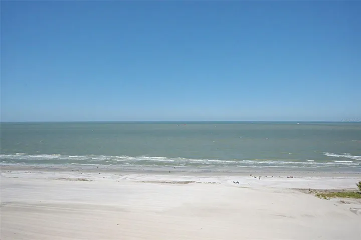 Views of the Gulf front from the Primary bedroom side of the balcony.