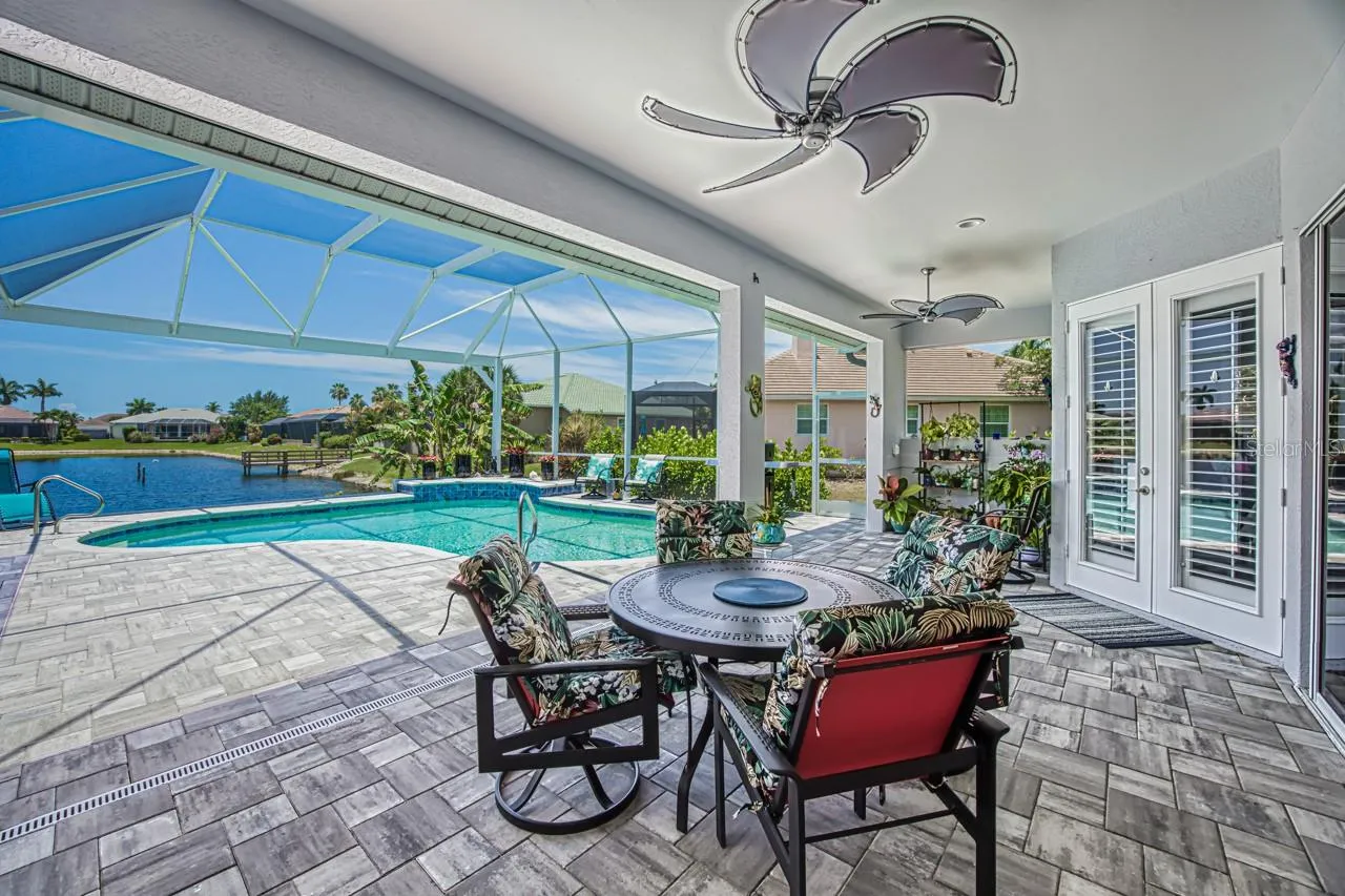 Covered lanai with hurricane protection