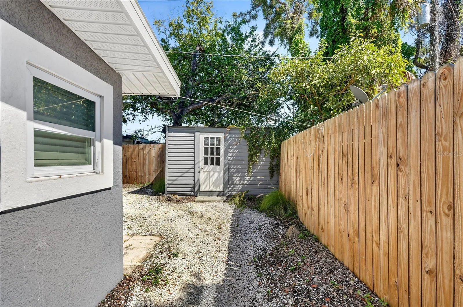 Backyard with shed