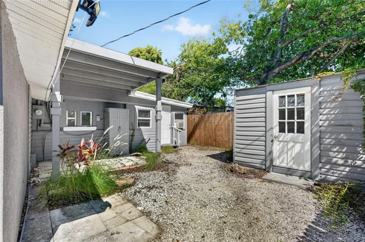 Shed and entrance to Studio