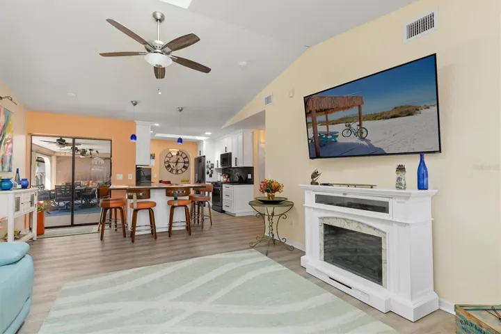 Kitchen to family room