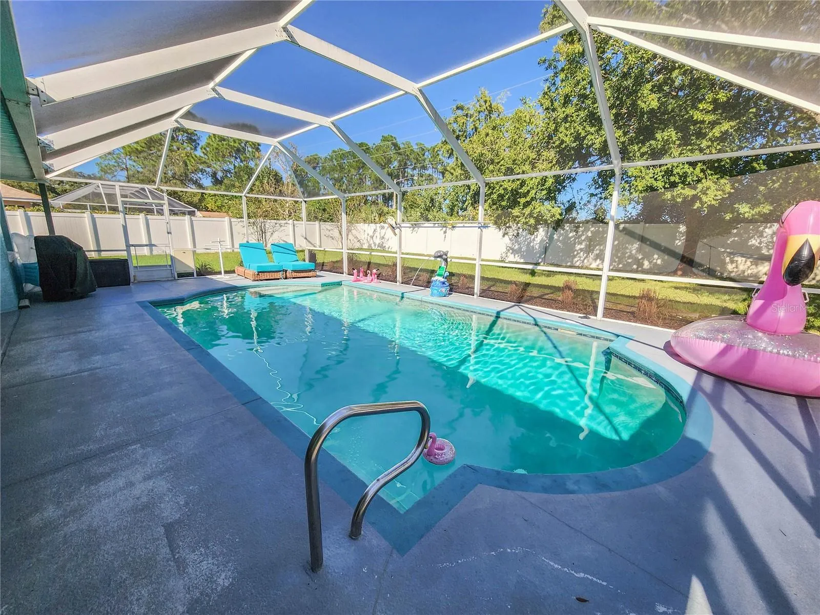 Salt water heated pool