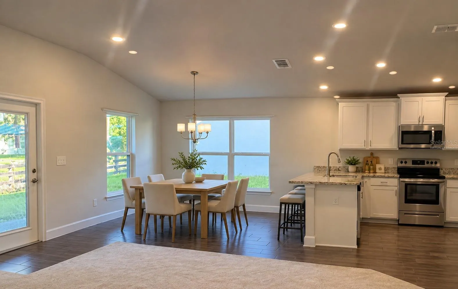 Dining area- virtually staged