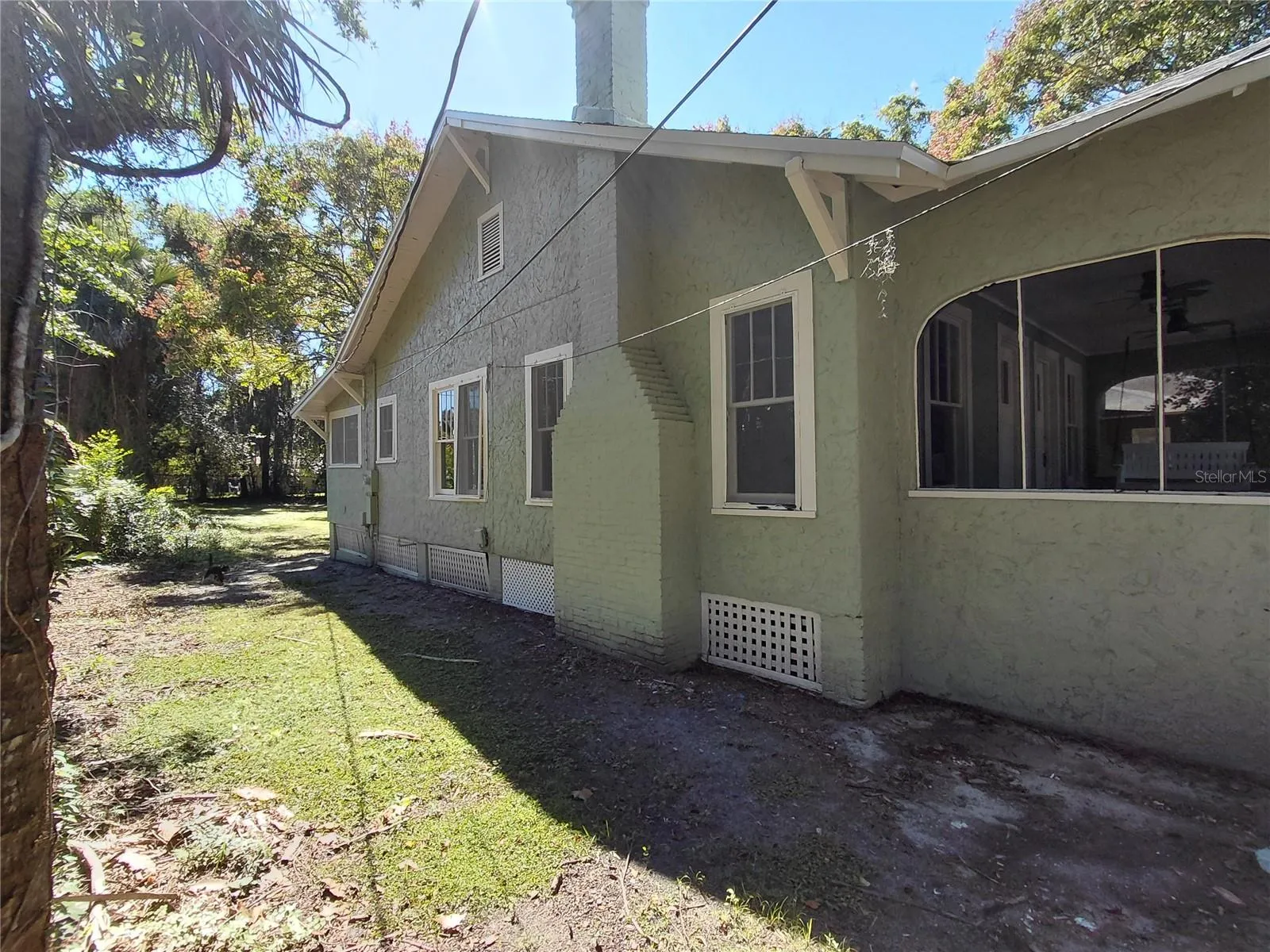Left side of house