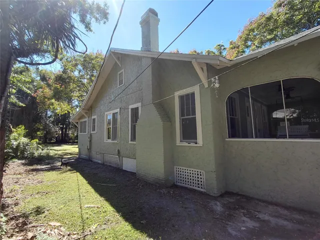 Left side of house